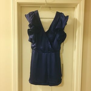 NWT Ark & Co Deep V Ruffle Romper